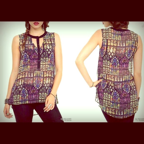 Teenage Runaway chiffon tank top; worn once!