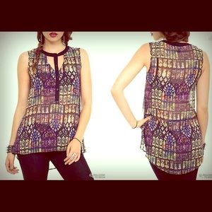 Teenage Runaway chiffon tank top; worn once!