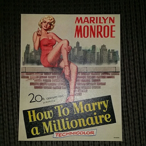 Marilyn Monroe : How To Marry a Millionaire sign - Picture 1 of 2