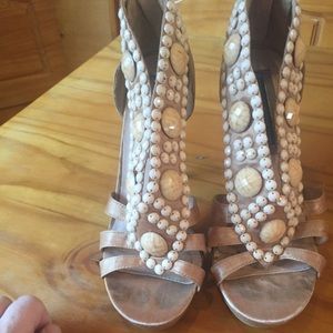 Steve Madden Seashell High Heel Sandals.