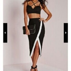 Asymetric midi skirt