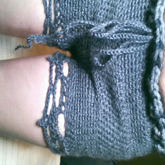 Grey Crochet Shorts - Picture 3 of 3