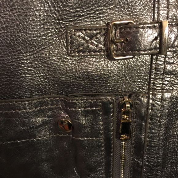 YSL silver downtown tote bag purse Euc - Picture 2 of 4