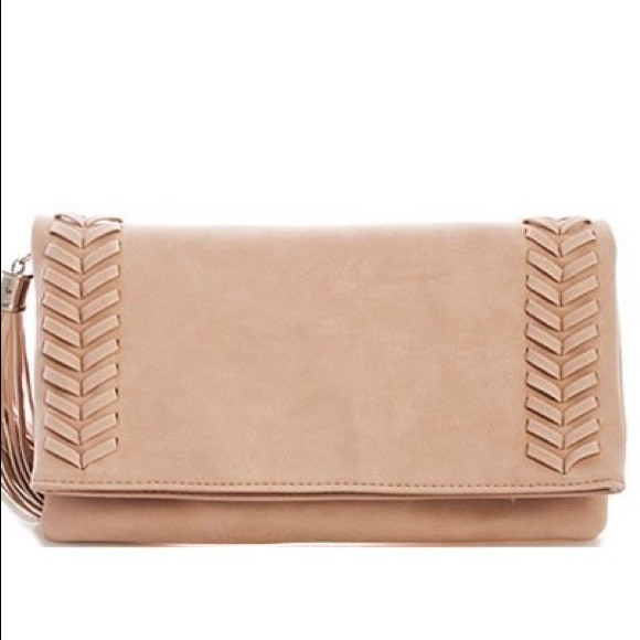 Pink Textured Clutch