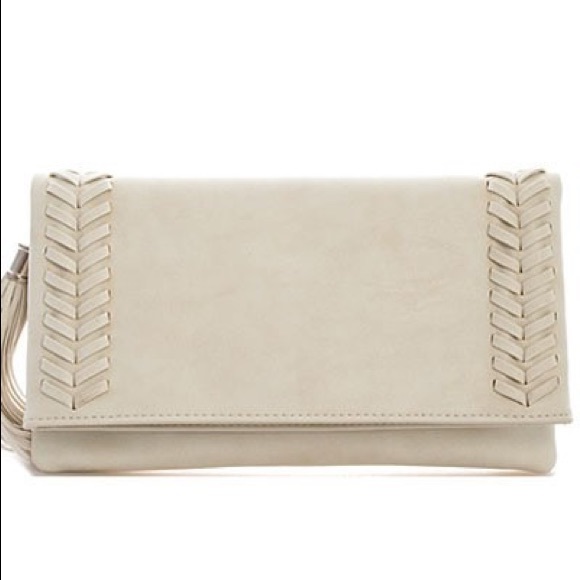 Ivory Textured Clutch