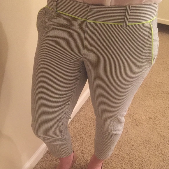 J.Crew seersucker cropped pants