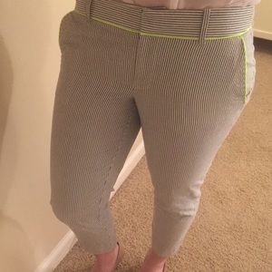 J.Crew seersucker cropped pants