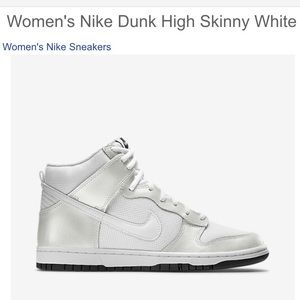 Women's Nike Dunks Skinny White.  Like NEW!
