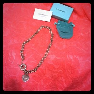 Heart toggle necklace.