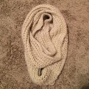 Beige Infinity Knit Scarf