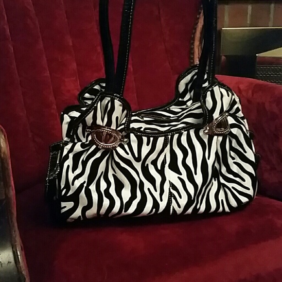Zebra print purse
