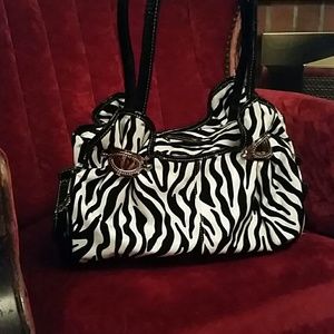 Zebra print purse