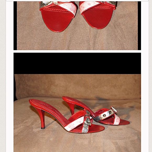 Authentic Louis Vuitton Satin Slides - Picture 2 of 4