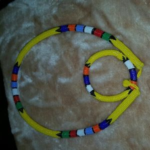 Headband/ necklace with matching bangle (combo)