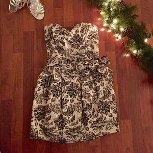 Silver and black metallic dress