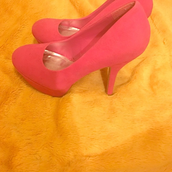 Hot Pink Platform Pumps