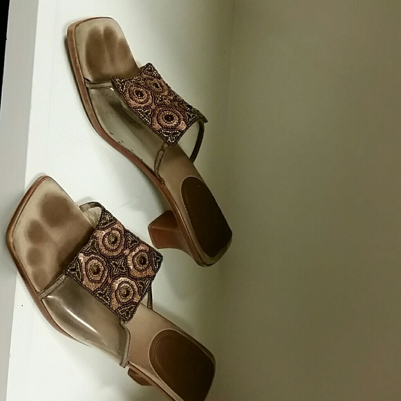 Cinderella style shoes with decorative beading