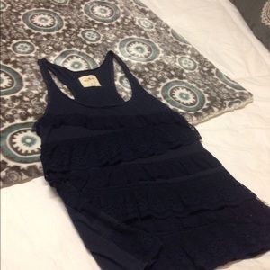 Racerback lace front tank