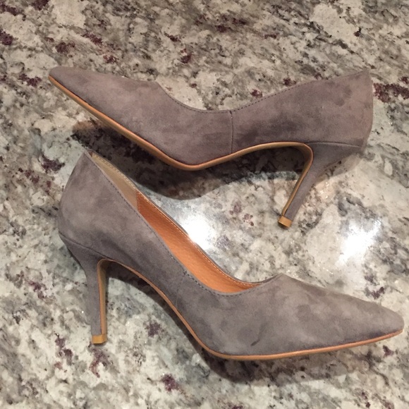 Brand new!!! Grey suede heels (authentic leather) - Picture 2 of 4