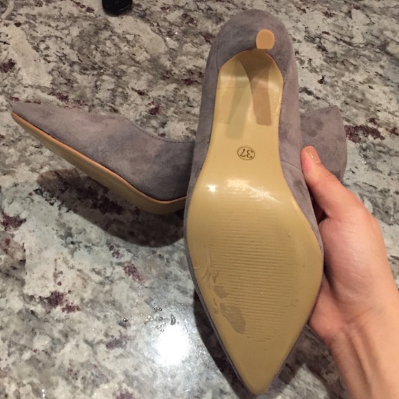 Brand new!!! Grey suede heels (authentic leather) - Picture 3 of 4