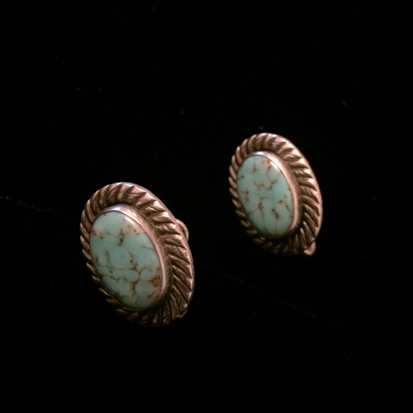 vintage turquoise Van Dell earrings