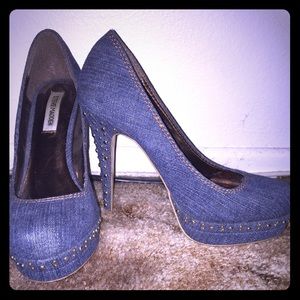 🎀 Steve Madden sz8 denim studded pumps worn 2x🎀