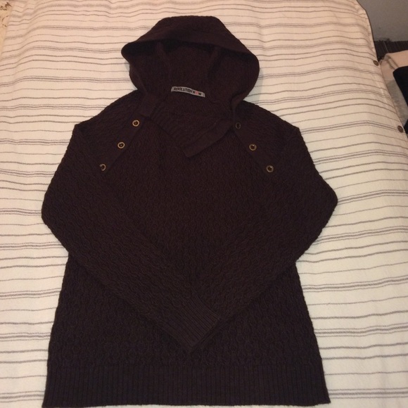 Brown Wool Hoodie