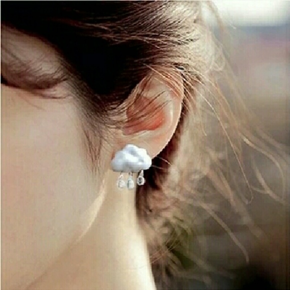 Rain cloud earrings
