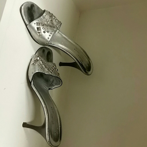 Lovely silver expensive heels!