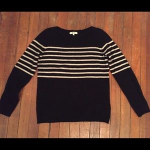 Madewell Black/White Wool Pullover Sweater