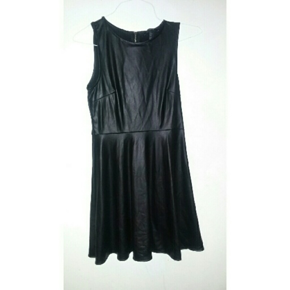 Faux Leather Dress