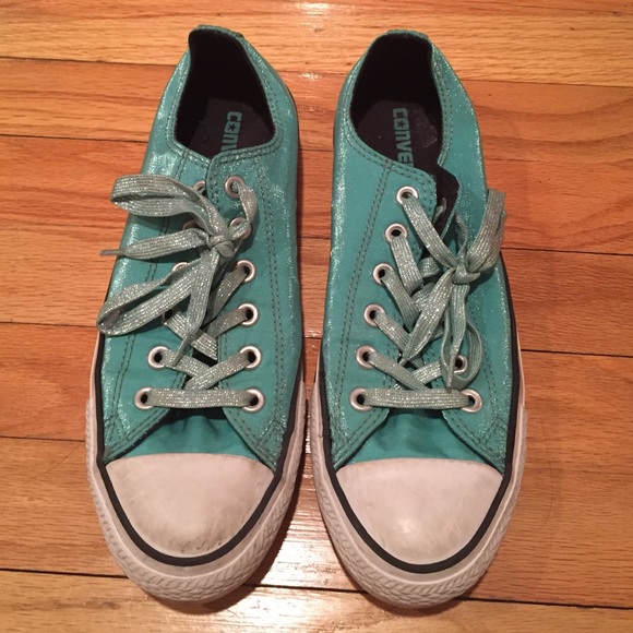 Teal Shimmer Converse