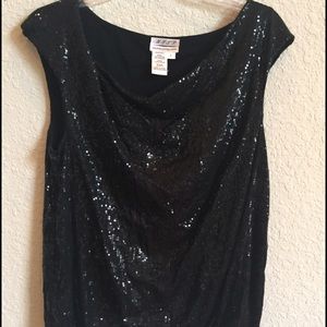 Shimmery black blouse