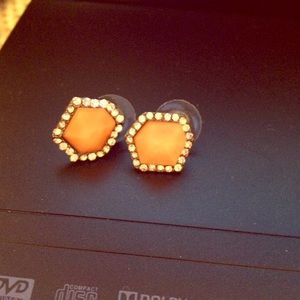 Sparkly orange earrings