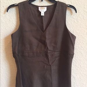 Talbots brown blouse