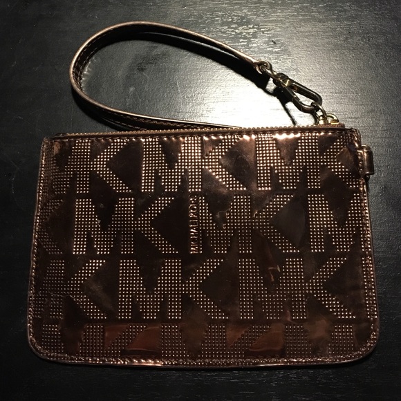MK Bronze Metallic Wristlet - Picture 3 of 4