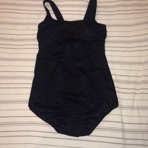 Lands End Black One-piece Tank Bathing Suit