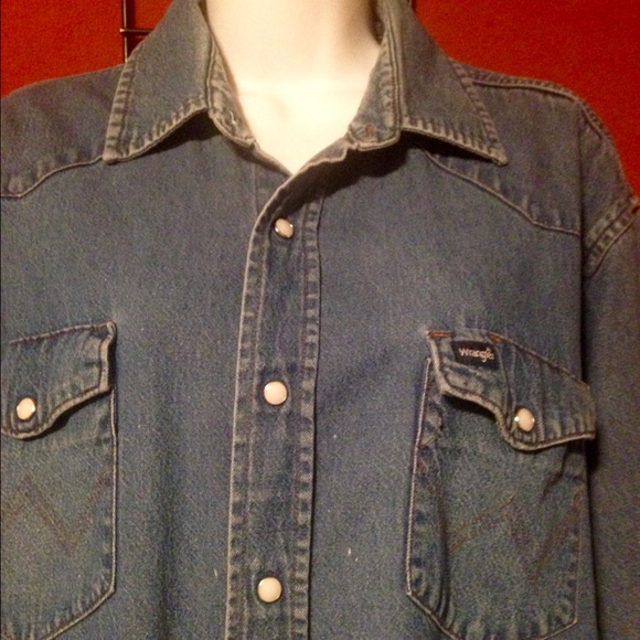 Wrangler Pearl Snap Work Shirt