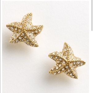 J. Crew starfish pave stud earrings