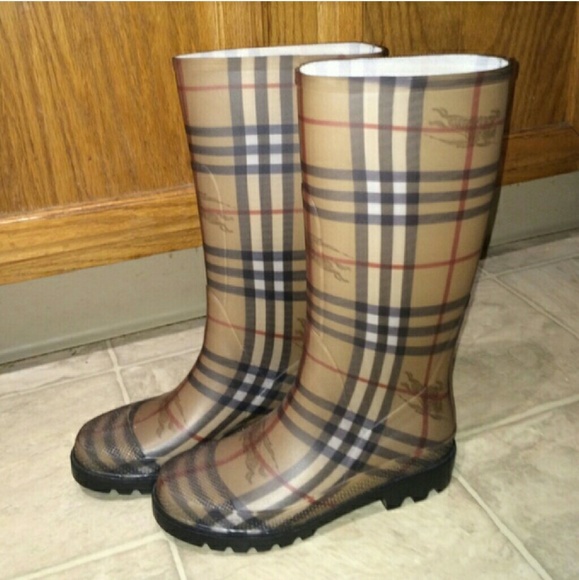 Burberry rain boots