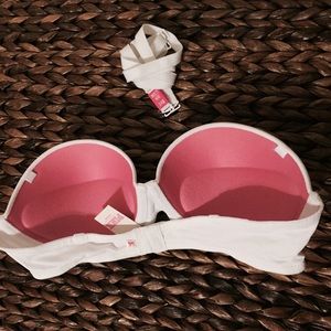 PINK push up strapless bra