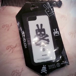 iphone 5/5s case: Skull rabbit (White)