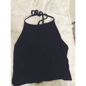 Brandy black halter top