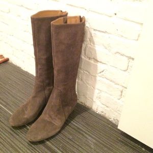 Nine West Dark Taupe Knee-high Suede Boots
