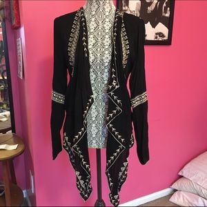 Aztec black and white cardigan