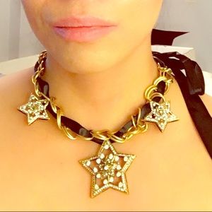 Chunky stars statement necklace