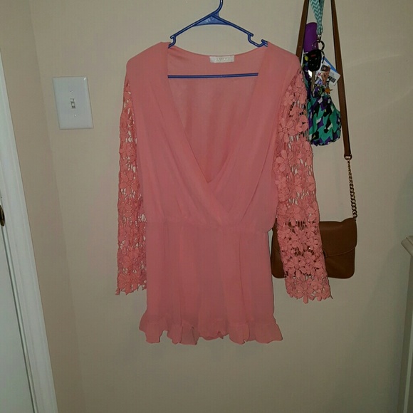 Floral sleeved romper
