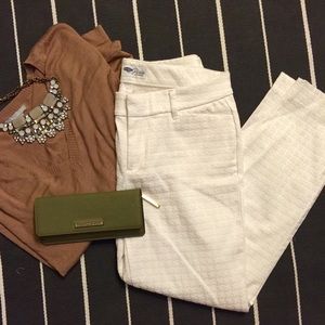 White Pixie Patterned Ankle Pants