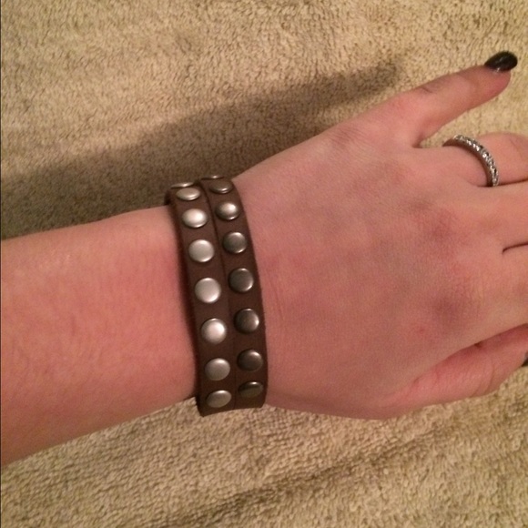 Brown studded bracelet