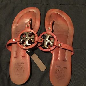 Tory burch orange sandals